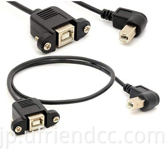 Dongguan Factory Printer Extension Cable USB 90度ソケット直角スキャナーUSB Bパネルマウント